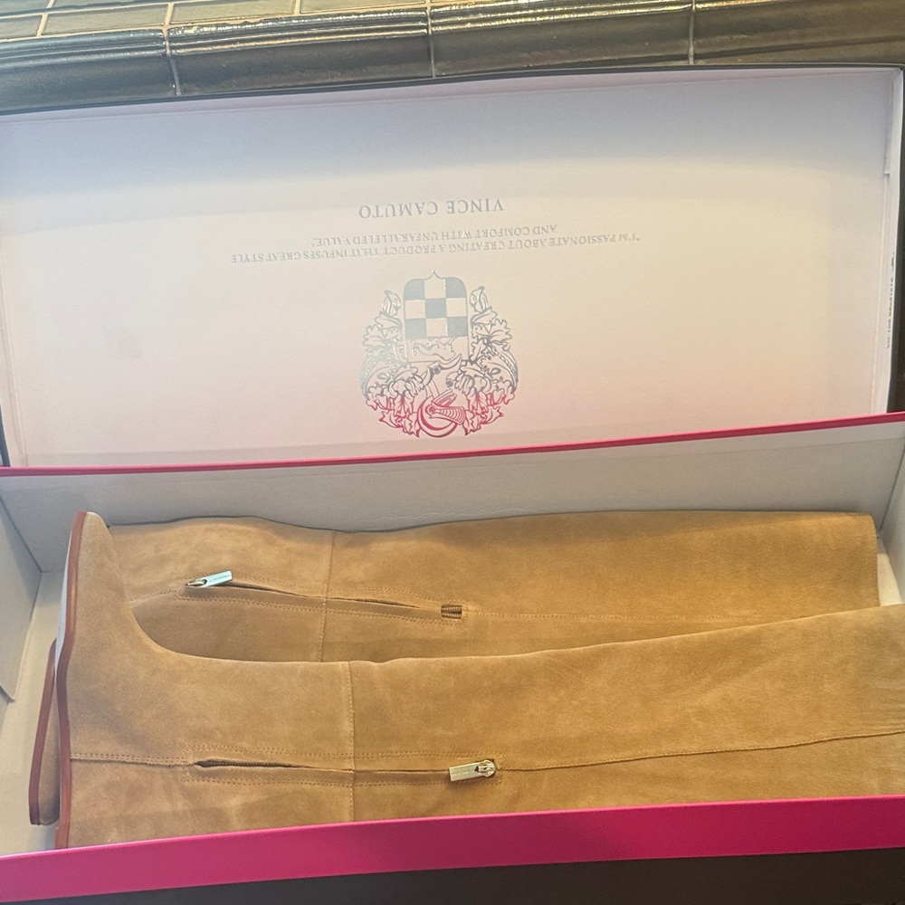 Taupe Suede Women's knee-High Boots - Elegant Neutral Knee Boots